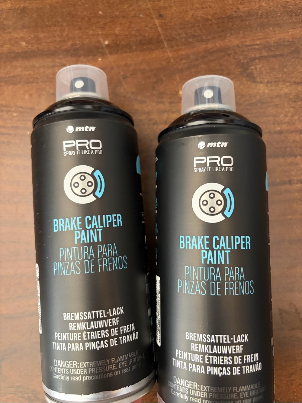 Brake Caliper Paint Spray polished black set of 2 Montana colors VHT duplicolor